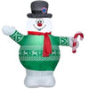 Image of Gemmy Inflatables Inflatable Party Decorations 3 1/2' Christmas Frosty The Snowman Wearing An Ugly Sweater by Gemmy Inflatables 781880246824 119174-3723735 3 1/2' Christmas Frosty Snowman Wearing Ugly Sweater Gemmy Inflatables