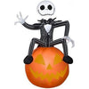Image of Gemmy Inflatables Inflatable Party Decorations 3 1/2' Halloween Nightmare Before Christmas Jack Skellington On Pumpkin by Gemmy Inflatables 781880239420 223450 3 1/2' Halloween Nightmare Jack Skellington Pumpkin Gemmy Inflatables