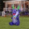 Image of Gemmy Inflatables Inflatable Party Decorations 3 1/2' Halloween Purple Baby Dragon Sitting w/ Green Horns by Gemmy Inflatables 781880239277 225253 3 1/2' Halloween Purple Baby Dragon Green Horns Gemmy Inflatables