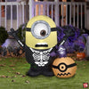 Image of Gemmy Inflatables Inflatable Party Decorations 3 1/2' Minion Skeleton Pumpkin Scene by Gemmy Inflatables