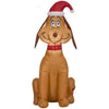 Image of Gemmy Inflatables Inflatable Party Decorations 3 1/2' The Grinch's Max the Dog w/ Santa Hat by Gemmy Inflatables 781880246749 111966