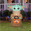Image of Gemmy Inflatables Inflatable Party Decorations 3 1/2' The Mandalorian The Child w/ Treat Tote by Gemmy Inflatables 228688 3 1/2' Disney Mandalorian Child Baby Yoda Ornament Gemmy Inflatables