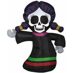 Gemmy Inflatables Inflatable Party Decorations 3.5' Halloween Day of the Dead Skeleton Girl by Gemmy Inflatables 781880267348 227490