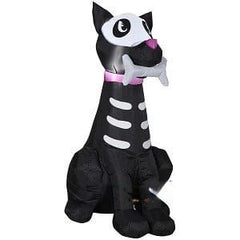 Gemmy Inflatables Inflatable Party Decorations 3.5' Halloween Skeleton Dog w/ Bone by Gemmy Inflatables 781880267362 227165
