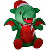 Image of Gemmy Inflatables Inflatable Party Decorations 3' Christmas Baby Dragon Wearing Santa Hat by Gemmy Inflatables 781880274339 117294