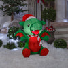 Image of Gemmy Inflatables Inflatable Party Decorations 3' Christmas Baby Dragon Wearing Santa Hat by Gemmy Inflatables 781880274339 117294