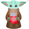 Image of Gemmy Inflatables Inflatable Party Decorations 4 1/2' Disney's The Mandalorian The Child w/ Christmas Stocking by Gemmy Inflatables 781880246732 119286 - 595638111 4 1/2' Disney's Mandalorian Child Christmas Stocking Gemmy Inflatables