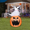 Image of Gemmy Inflatables Inflatable Party Decorations 4.5' Nightmare Before Christmas Zero on Pumpkin by Gemmy Inflatables 781880238980 591623749 - 227115 4.5' Nightmare Before Christmas Zero Pumpkin Gemmy Inflatables
