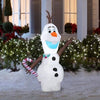 Image of Gemmy Inflatables Inflatable Party Decorations 4' Christmas Olaf From Frozen II Holding Candy Cane by Gemmy Inflatables 781880246817 112562-3723726 4' Christmas Olaf From Frozen II Holding Candy Cane Gemmy Inflatables