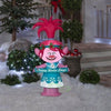 Image of Gemmy Inflatables Inflatable Party Decorations 4' Troll's Queen Poppy in Christmas Outfit w/ Banner by Gemmy Inflatables 781880205104 117573 4' Troll's Queen Poppy in Christmas Outfit w/ Banner Gemmy Inflatables