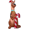 Image of Gemmy Inflatables Inflatable Party Decorations 5' Christmas Scooby Doo Wearing Santa Hat & Holding Candy Cane by Gemmy Inflatables 117616
