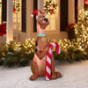 Image of Gemmy Inflatables Inflatable Party Decorations 5' Christmas Scooby Doo Wearing Santa Hat & Holding Candy Cane by Gemmy Inflatables 781880205784 117616 5' Christmas Scooby Doo Santa Hat Holding Candy Cane Gemmy Inflatables