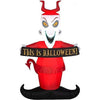 Image of Gemmy Inflatables Inflatable Party Decorations 5' Nightmare Before Christmas Lock w/ Halloween Banner by Gemmy Inflatables 781880238904 227765 5' Nightmare Before Christmas Lock Halloween Banner Gemmy Inflatables