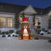 Image of Gemmy Inflatables Inflatable Party Decorations 6' Animated Fuzzy Christmas Drumming Teddy Bear by Gemmy Inflatables 882502