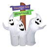 Image of Gemmy Inflatables Inflatable Party Decorations 6' Halloween Ghost Trio w/ Signpost by Gemmy Inflatables 781880239130 226622