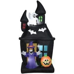 Gemmy Inflatables Inflatable Party Decorations 7.5' Halloween Haunted House w/ Witch by Gemmy Inflatables 781880267331 227876 - 227044