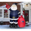 Image of Gemmy Inflatables Inflatable Party Decorations 7' NFL New England PATRIOTS Santa Claus by Gemmy Inflatables 620292