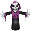 Image of Gemmy Inflatables Inflatable Party Decorations 8' Animated  Halloween Skeleton Reaper w/ Red Eyes by Gemmy Inflatables 781880270805 226307 8' Animated  Halloween Skeleton Reaper Red Eyes by Gemmy Inflatables