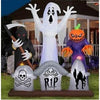 Image of Gemmy Inflatables Inflatable Party Decorations 9.5' Animated Short Circuit Halloween Ghoul Trio w/ Tombstones w/ Sound by Gemmy Inflatable 781880270713 289980 - 229494 9.5' Short Circuit Halloween Ghoul Trio Tombstones Sound Gemmy