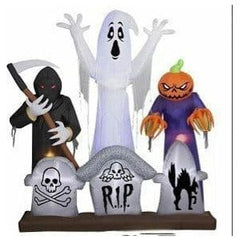 Gemmy Inflatables Inflatable Party Decorations 9.5' Animated Short Circuit Halloween Ghoul Trio w/ Tombstones w/ Sound by Gemmy Inflatable 289980 - 229494 9' Kaleidoscope Short Circuit 3 Ghosts Tombstone by Gemmy Inflatable