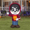 Image of Gemmy Inflatables Seasonal & Holiday Decorations 3.5' Disney's Coco Skeleton Miguel w/ Jack O Lantern by Gemmy Inflatable 221242 3.5' Disney's Coco Skeleton Miguel w/ Jack O Lantern Gemmy Inflatable