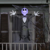 Image of Gemmy Inflatables Seasonal & Holiday Decorations 4' Halloween Hanging Jack Skellington w/ Blinking light by Gemmy Inflatable 227767 4' Halloween Hanging Jack Skellington Blinking light  Gemmy Inflatable