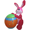 Image of Gemmy Inflatables Special Event Inflatables 4' Air Blown Inflatable Pink Bunny Holding Easter Egg by Gemmy Inflatable QM2014E0277-120