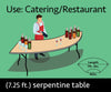 Image of 7.25 Foot Serpentine Wood Folding Table