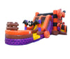 Image of Halloween Pumpkin, Double Water Slide Bounce House with Blower