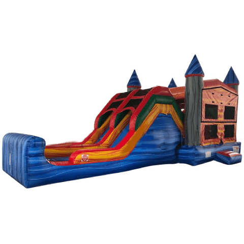 Happy Jump Commercial Bouncers 5 in 1 Super Combo Double Lane (Marble) by Happy Jump CO2181-1M 5 in 1 Super Combo Double Lane (Marble) by Happy Jump SKU# CO2181-1M