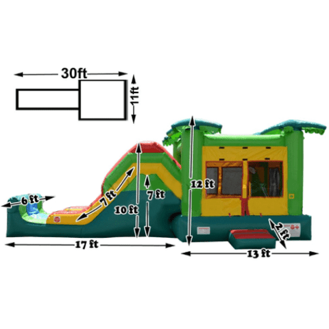 Happy Jump Commercial Bouncers 5 in 1 Super Combo Tropical by Happy Jump CO2152 5 in 1 Super Combo Tropical by Happy Jump SKU# CO2152