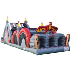 Happy Jump Inflatable Bouncers 15'H Dragon's Lair 3 Lane Mega Thrill by Happy Jump 15'H 3 Lane Mega Thrill Sports Theme by Happy Jump SKU# IG5252