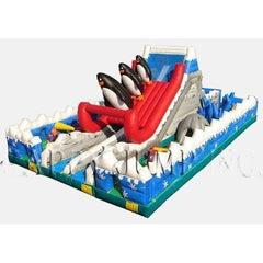 Happy Jump Inflatable Bouncers 16'H The Penguins Course (3 Pieces) by Happy Jump 20'H Leopard Slide by Happy Jump SKU XL8142