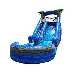 18' Blue Wave Water Slide (Marble) by Happy Jump