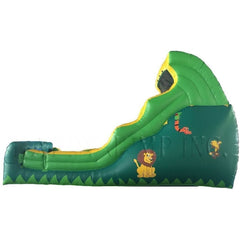 18'H Double Drop Wet & Dry Tropical Slide by Happy Jump