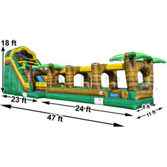 18'H Tropical Surf with Slip & Slide by Happy Jump
