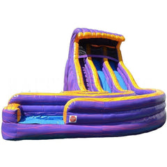 Happy Jump Inflatable Bouncers 19'H Aqua Purple Water Slide by Happy Jump 781880267324 WS4455 19'H Aqua Purple Water Slide by Happy Jump SKU WS4455