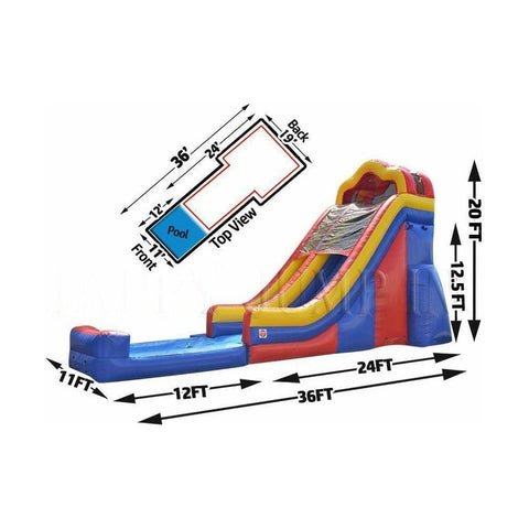 Happy Jump Inflatable Bouncers 20'H Water Slide by Happy Jump 781880279334 WS4165 20'H Water Slide by Happy Jump SKU# WS4165