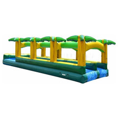 9'H Hawaiian Slip & Slide Double Lane w Pool by Happy Jump