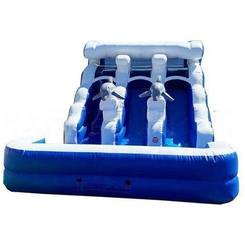 Happy Jump Inflatable Bouncers Oceana (15' Double Lane) by Happy Jump WS4180 18'H Double Drop Wave w/ Slip & Slide by Happy Jump SKU# WS4171