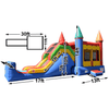 Image of Happy Jump Residential Bouncers 30'L 14'H 5 in 1 Super Combo Castle Marble by Happy Jump CO2151-1M 30"L 14"H 5 in 1 Super Combo Castle Marble by Happy Jump SKU# CO2151-1M