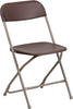 Image of Brown Plastic Folding Chairs