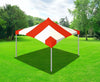 Image of 20' x 20' Premium High Peak Frame Party Tent - Red Striped