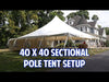 Image of 40' x 40' Premium Sectional Canopy Pole Party Tent - White