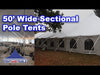 Image of 50' x 100' Premium Sectional Canopy Pole Party Tent - White