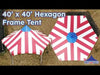Image of 40' Hexagon Premium High Peak Frame Party Tent, Clear