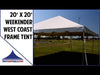Image of 20' x 20' Weekender West Coast Frame Party Tent - Green