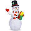Image of 5 Feet Tall Snowman Inflatable Blow up Inflatable with Built-in Colorful LED Lights by Costway