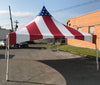 Image of 15' x 15' Premium High Peak Frame Party Tent - Red, White and Blue