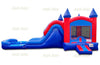 Image of 15' H Blue Double Lane Combo with Pool by Jungle Jumps